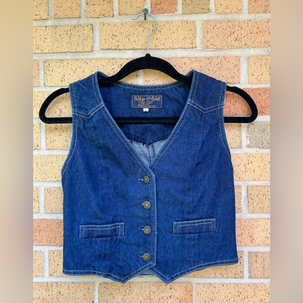 Women’s Vintage 1960-1970s Whip-o-Will Denim Vest